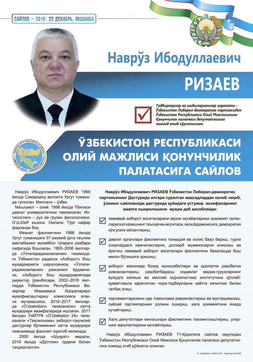 Ризаев Наврўз Ибодуллаевич
