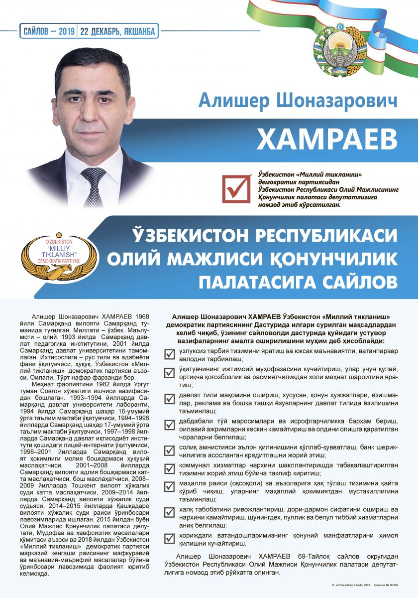 Хамраев Алишер Шоназарович