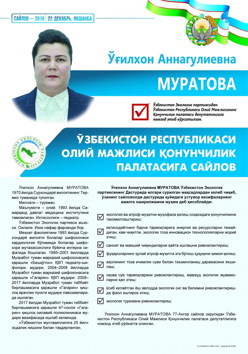 Муратова Ўғилхон Аннагулиевна