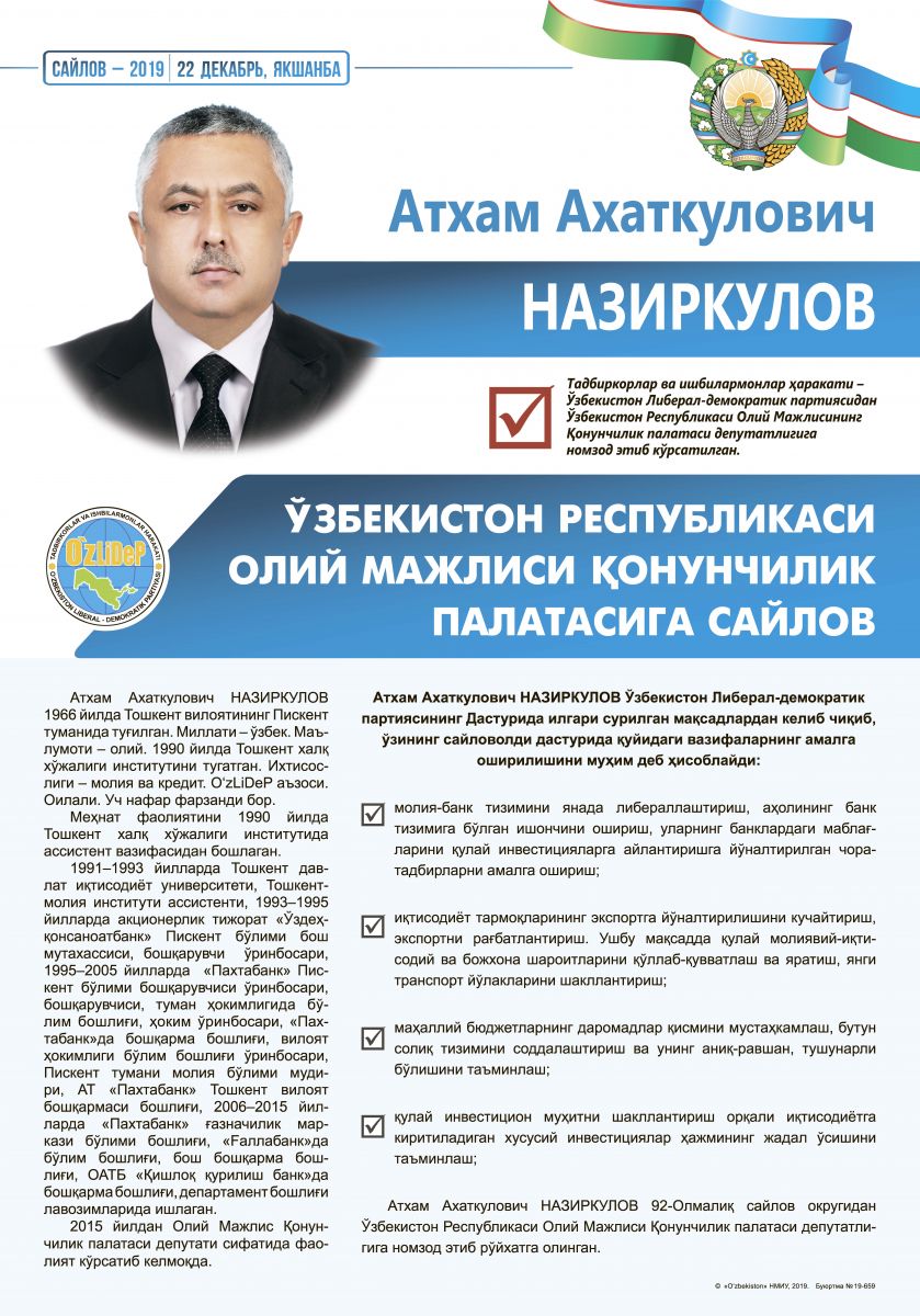 Назиркулов Атхам Ахаткулович